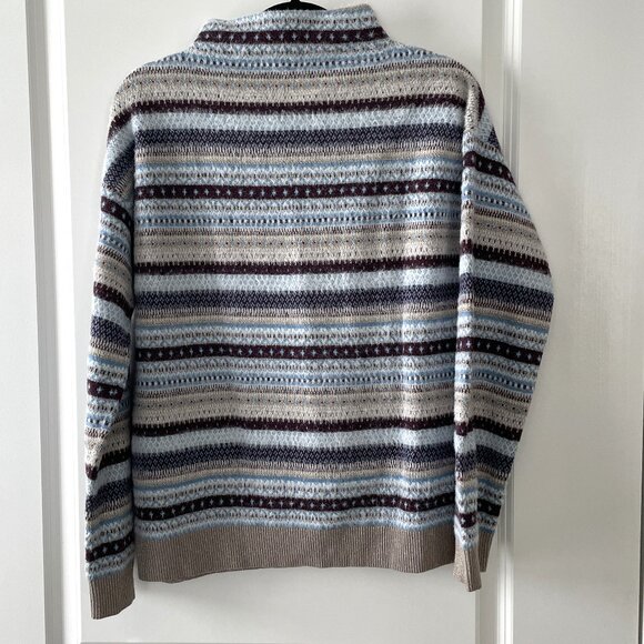 Anne Taylor Sparkle Fair Isle Funnel Neck Sweater Size: Medium - Picture 3 of 6